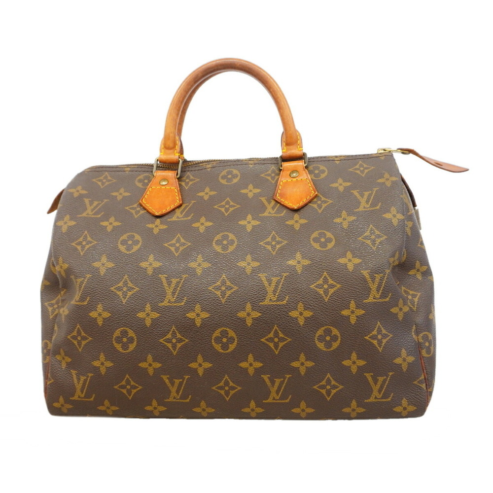 Louis Vuitton Monogram Speedy 30 Handbag M41108 Brown Women's
